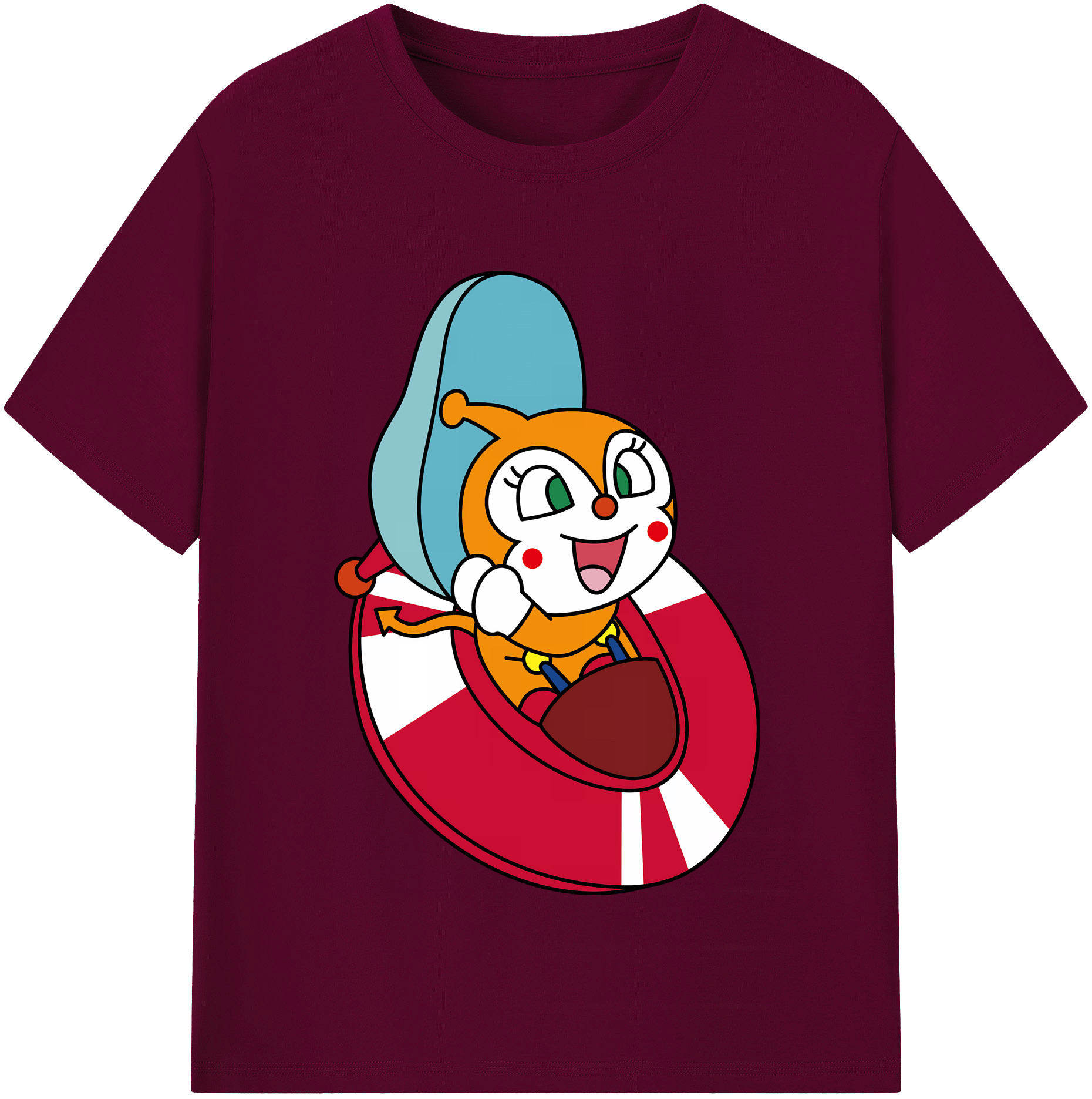 （画像用） アンパンマン Anpanman レディースカジュアルプリントTシャツ（綿100％）